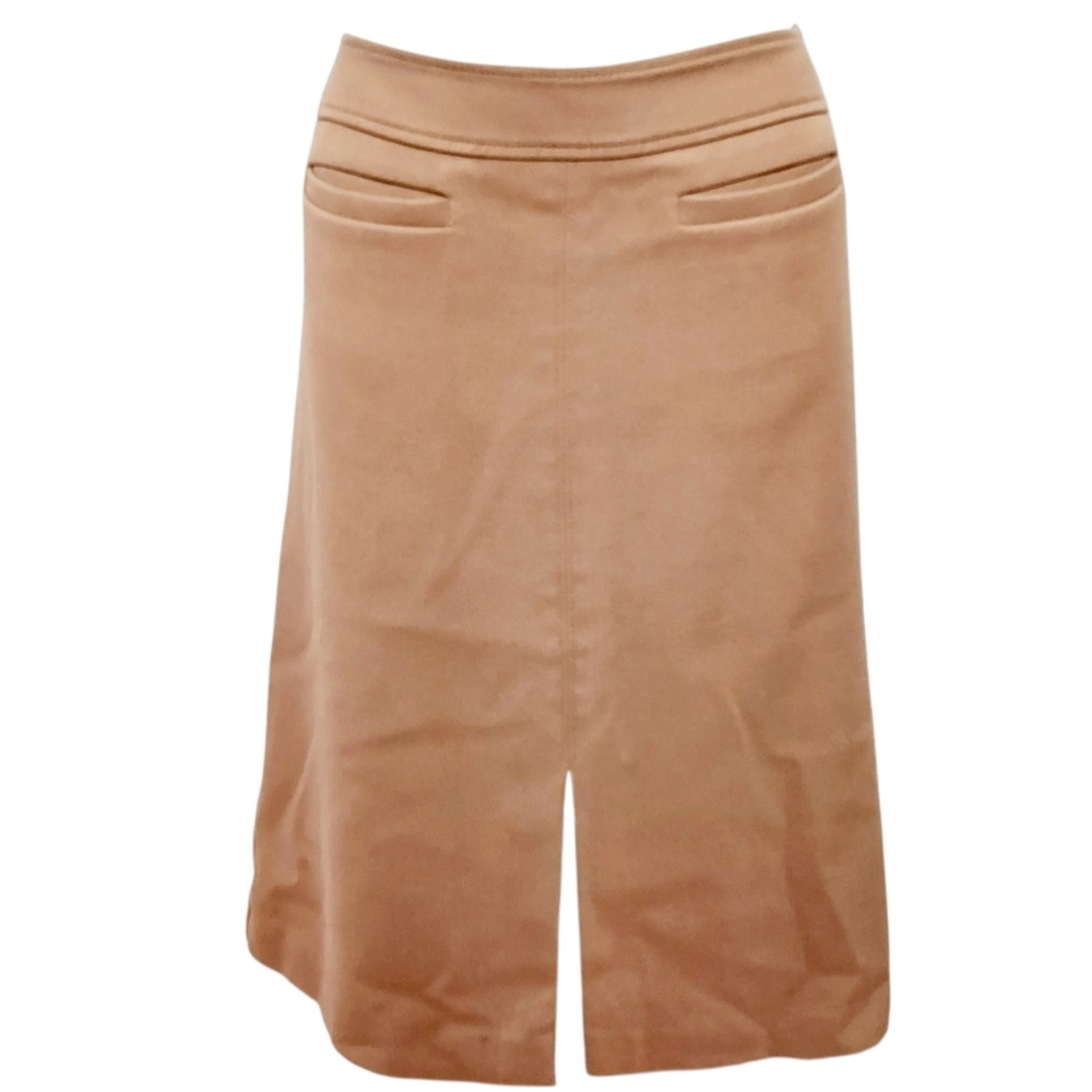LOFT Camel Front Pleat Skirt 14